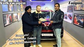 Congratulations to mr. Rajesh Sheoran, A Businessmen, on the delivery of his new VW Taigun!