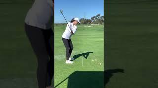 The (alias Rose Zhang) at the Callaway Tour Fitting Center with a Mavrik Hybrid