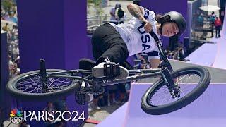 USA's Benegas snags silver, China's Deng wins gold in BMX Freestyle | Paris Olympics | NBC Sports