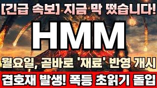 [HMM 주가전망][긴급] 산은 지분매각! 본사 부산 이전 앞두고 ‘ 민영화 ’ 이슈 재점화! 메이저수급, 매집마치고 이제 곧 움직인다! 월요일 주가대응 꼭 이렇게 해주셔야됩니다!
