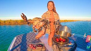 Day 7 Camping On the Ocean (GIANT MUDCRAB Catch & Cook)