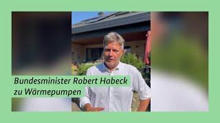 Bundesminister Robert Habeck zur Wärmepumpe