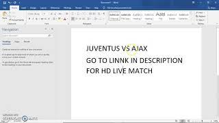 AJAX VS JUVENTUS LIVE MATCH LINK