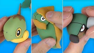 Pokémon Figures Making - Turtwig line(Grotle, Torterra)!! | Clay Art [satisfying video]