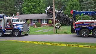 Crane slams into North Greenbush home