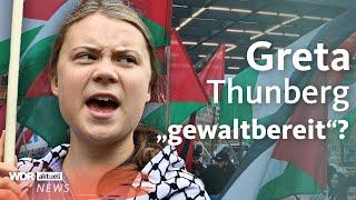 Dortmund: Polizei verbietet Greta Thunberg Teilnahme an Pro-Palästina-Demo | WDR Aktuelle Stunde