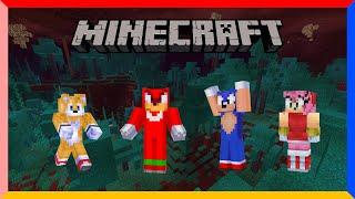 Knuckles bullies his friends in Minecraft with Sonic, Tails and Amy!