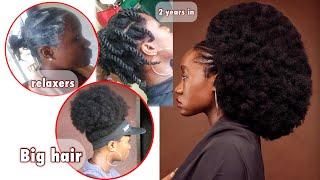 My Natural Hair Journey In Pictures || From Relaxers to Big Healthy Type 4 Hair