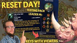 LIVE - RESET DAY! - Trying Pack Leader Build M+  - The War Within World of Warcraft