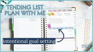 PowerSheets Tending List Plan with Me Setting Goals and Intentions for a Monthly Reset
