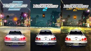 NFS Underground 2 Ultimate Graphics Mods Comparison | Last Breath vs REDUX vs Vanilla