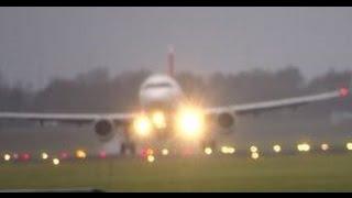 STORM SCHIPHOL - Spectacular Aborted Landing SWISS A320