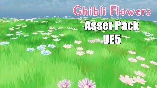 UE5 Ghibli Watercolor Flowers: Complete Asset & Map Overview Showcase