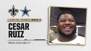 Cesar Ruiz on Cowboys defensive line, Landon Young | New Orleans Saints