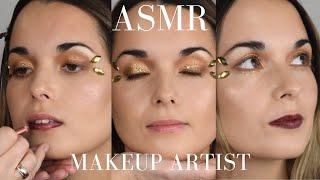 ASMR Makeup Artist | Gold Fairy Dust Makeup  (no talk)