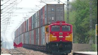 Monstrous Diesel Train | Double Stack Container Train - Indian Railway