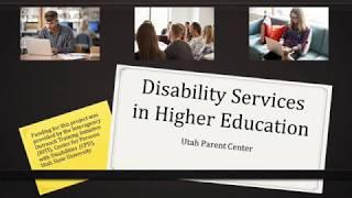 Disability Services in Higher Education