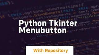 python tkinter menubutton