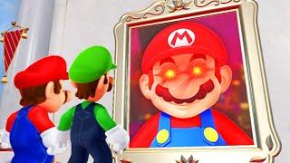 What happens when Mario & Luigi enter the EVIL Mario Painting in Super Mario Odyssey?