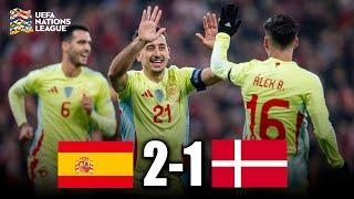 ESPAÑA vs DINAMARCA 2-1 | GOLES y RESUMEN del PARTIDO | NATIONS LEAGUE