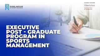 Message from GISB Chancellor & UMASS Amherst | Executive Post Graduate Program in Sports Management