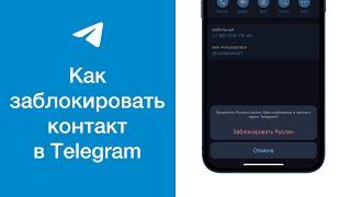 Как заблокировать контакт в Telegram (добавить в чёрный список человека в Телеграме)