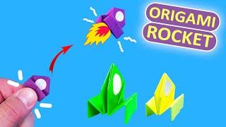 Origami Rocket toy. Easy Paper Crafts