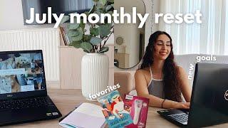 JULY MONTHLY RESET ROUTINE | setting new goals, vision board & monthly favorites