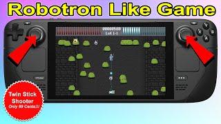 Steam Deck Robotron Like Game Twin Stick Arcade Shooter Monsters! | Costs Only 99 Cents