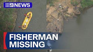 Search continues for fisherman missing in Sydney river | 9 News Australia