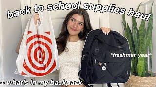 BACK TO SCHOOL SUPPLIES HAUL 2022 *freshman* + what's in my backpack