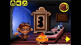 Monkey Go Happy Stage 860-Mystical Monkey's Wizard School: spells and enchanted puzzles Theme