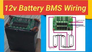 {4} 3s BMS-12v/Diy Lithium Battery Pack/3s BMS Circuit Connection Diagram