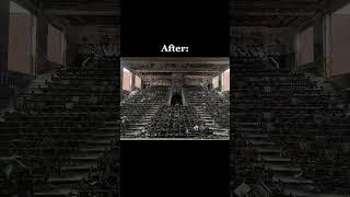 Massive high school before and after going abandoned #urbex #shorts #viral #explore #beforeandafter