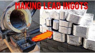 Melting lead into ingots - Devil Forge - Metal melting