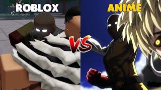 Saitama Death Punch Roblox VS Anime