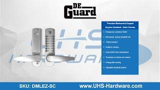 DeGuard Premium Mechanical Keypad Lever Lock with EZ Code Change