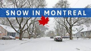 Winter in Montreal, Quebec, Canada: Snow Walk in Saint-Laurent Borough on November 25, 2020! #snow