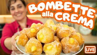 BOMBETTE ALLA CREMA - Ricetta in Diretta Fatto in Casa da Benedetta