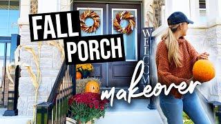 FALL PORCH MAKEOVER | How to Style Fall Decor | Home Sweet Home Vlog