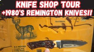 Knife Shop Tour + 1980's Remington Knives!