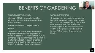 April 2023 - "Psychological Benefits and Medicinal Applications of Home Grown Herbs and Plants"