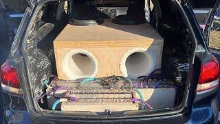 2 15" SUBWOOFERS TEAR UP THIS HATCHBACK!