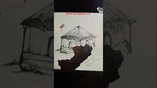 #Shorts #Drawing #Hut Art #Sketch by Priyanshu Pal ️ Subscribe please 