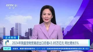 [正点财经]2024年我国货物贸易进出口总值43.85万亿元 同比增长5% |  财经风云