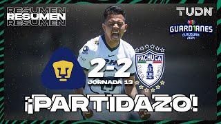 Resumen y goles | Pumas 2-2 Pachuca | Torneo Guard1anes 2021 MX - J13 | TUDN