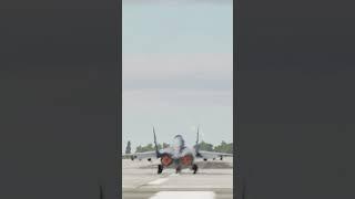 Vertical takeoff of the MIG-29