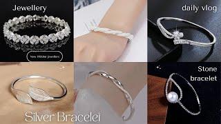 Latest silver bracelet design 2024//Bracelet design for women’s//Silver bracelet//#Silver_jewellery