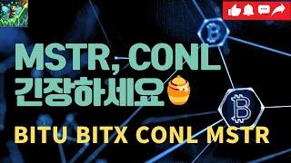 MSTR CONL 조정, 저는 이렇게 대응할겁니다 / 미국주식 차트분석 코인베이스 코닐 CONL BITU BITX ETHU MSTR MSTU