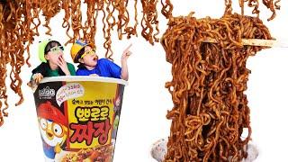 Pororo Black Noodle challenge 뽀로로 짜장면 챌린지 BONI 보니